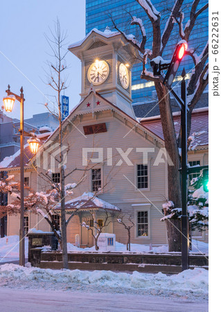 北海道_札幌市時計台ライトアップ 北海道_札幌市時計台ライトアップ 66222631