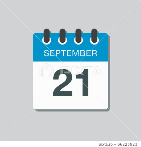 Calendar icon day 21 September, template date days 66225923