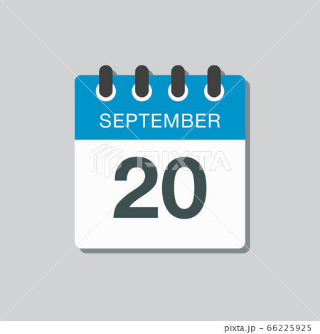 Calendar icon day 20 September, template date days 66225925