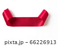 Red banners ribbons label on white 66226913