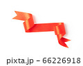 Red banners ribbons label on white 66226918