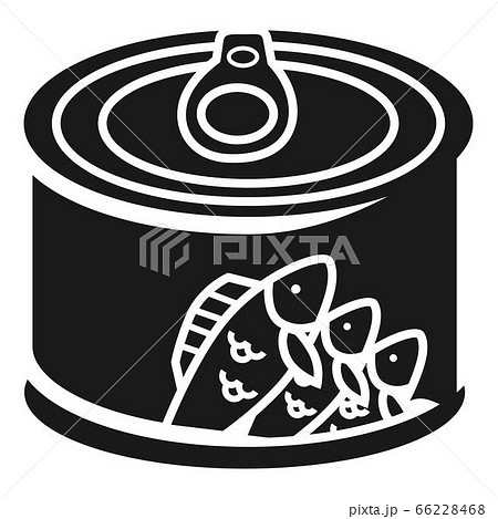 Canned sardines round icon, simple style 66228468