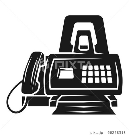 Fax front view icon, simple style 66228513