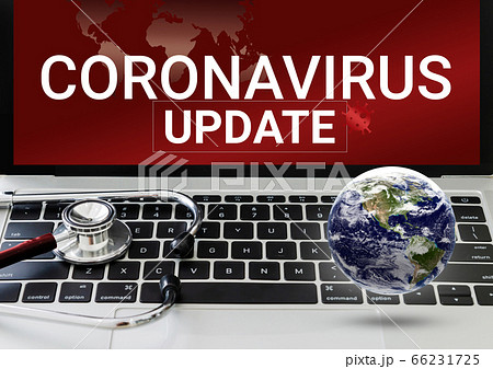 Coronavirus update and notebook 3d illustration Coronavirus update and notebook 3d illustration 66231725
