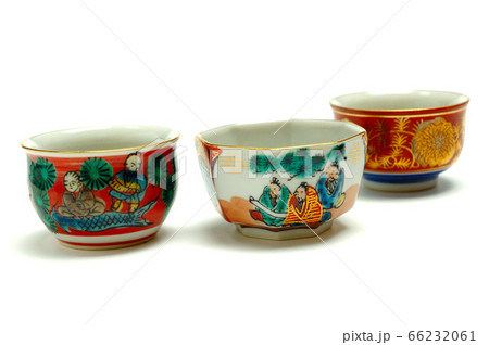 九谷焼のぐい飲み 九谷焼のぐい飲み 66232061