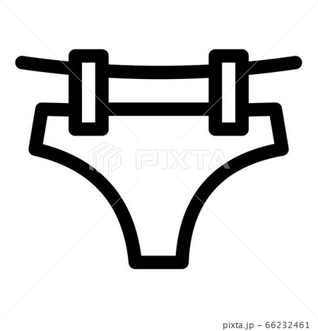 Underwear on drying wire icon, outline style Underwear on drying wire icon, outline style 66232461
