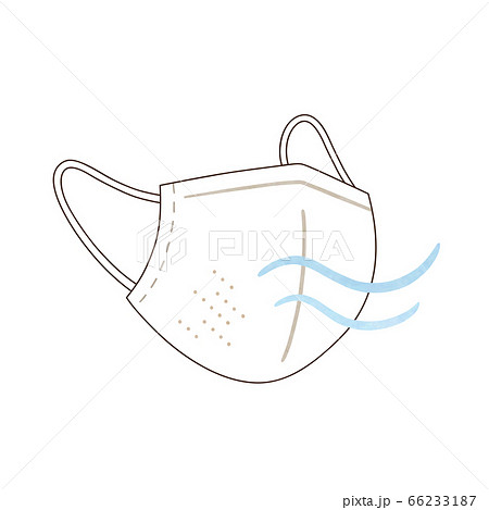 通気性の良いメッシュ生地のマスク 66233187