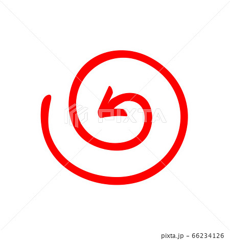 Red arrow vortex sign, inside direction, and icon 66234126