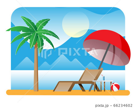 Landscape of palm tree on beach Landscape of palm tree on beach 66234602