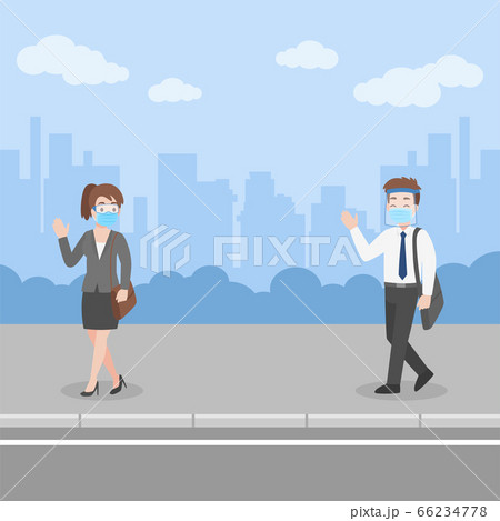 New normal life People in business casual outfits New normal life People in business casual outfits 66234778