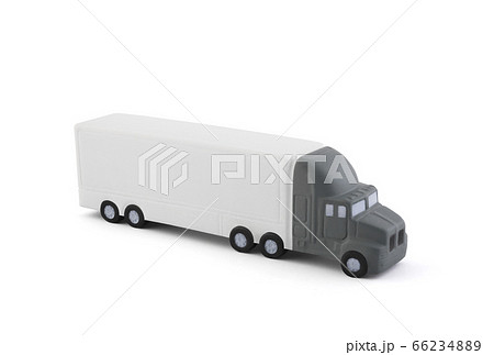 Long truck with a trailer isolated on white background with clipping path 66234889