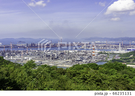 水島工業地帯　水島コンビナート　岡山県倉敷市 66235131