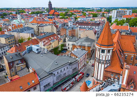 Aerial view of old town of Gliwice. Silesia, Poland. Aerial view of old town of Gliwice. Silesia, Poland. 66235274