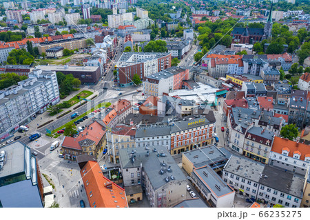 Aerial view of old town of Gliwice. Silesia, Poland. Aerial view of old town of Gliwice. Silesia, Poland. 66235275