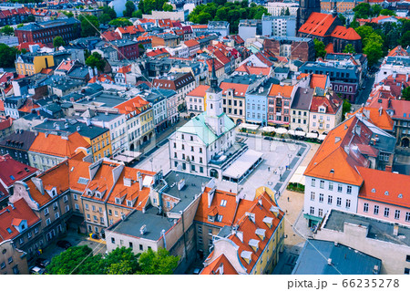 Aerial view of old town of Gliwice. Silesia, Poland. Aerial view of old town of Gliwice. Silesia, Poland. 66235278