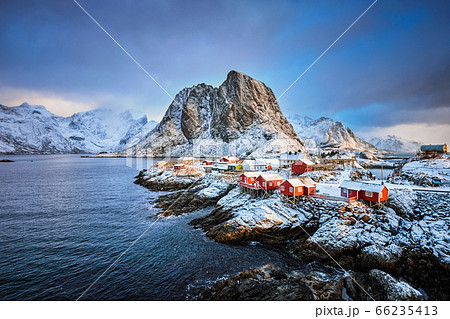 Hamnoy fishing village on Lofoten Islands, Norway 66235413