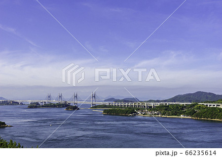 瀬戸大橋 櫃石島橋と岩黒島橋 岡山県倉敷市 瀬戸大橋 櫃石島橋と岩黒島橋 岡山県倉敷市 66235614