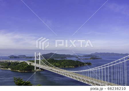 瀬戸大橋と塩飽諸島 岡山県倉敷市 瀬戸大橋と塩飽諸島 岡山県倉敷市 66236210