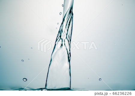 Background of pure water is pouring with bubbles. 66236226