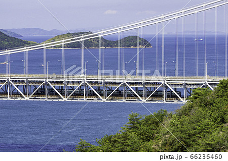瀬戸大橋と瀬戸大橋線 岡山県倉敷市 瀬戸大橋と瀬戸大橋線 岡山県倉敷市 66236460