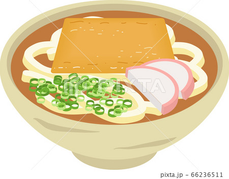 きつねうどんのイラスト素材