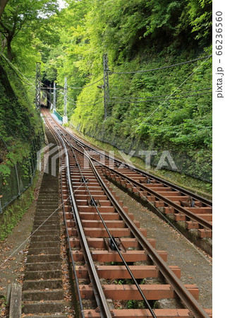 大山観光電鉄 神奈川県伊勢原市大山 丹沢大山国定公園 大山寺駅の写真素材