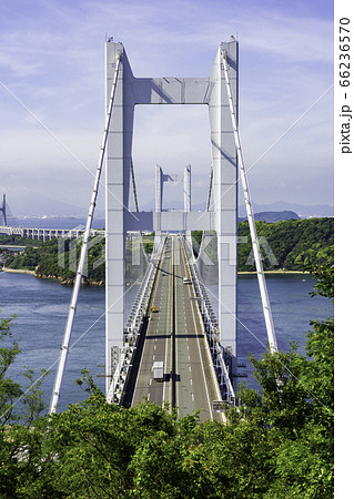 瀬戸大橋と櫃石島 岡山県倉敷市 瀬戸大橋と櫃石島 岡山県倉敷市 66236570