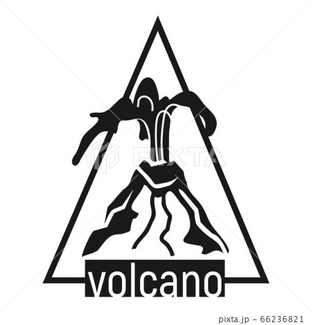 Volcano logo, simple style 66236821