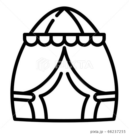Egg tent icon, outline style 66237255