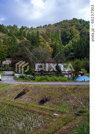 越後農村の秋 66237903