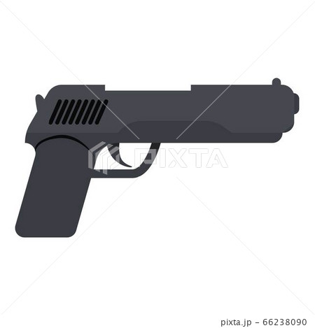 Police pistol icon, cartoon style 66238090