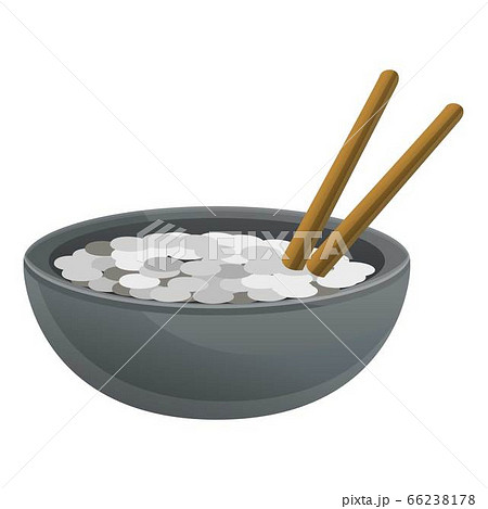 Bowl rice icon, cartoon style 66238178