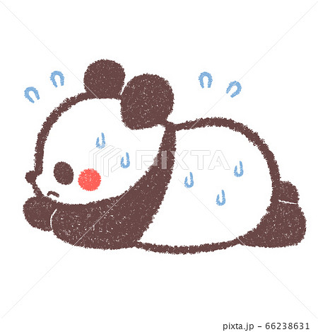 Heatstroke Panda Stock Illustration