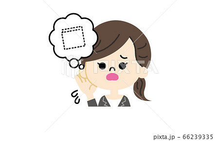 失くし物をして困っている女性（ベクターイラスト・主線なし） 66239335