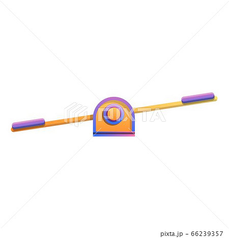 Seesaw bar icon, cartoon style 66239357
