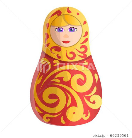 Russian nesting doll icon, cartoon style - Stock Illustration [66239561] -  PIXTA