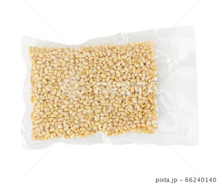 Pine nuts in transparent vacuum packaging  66240140