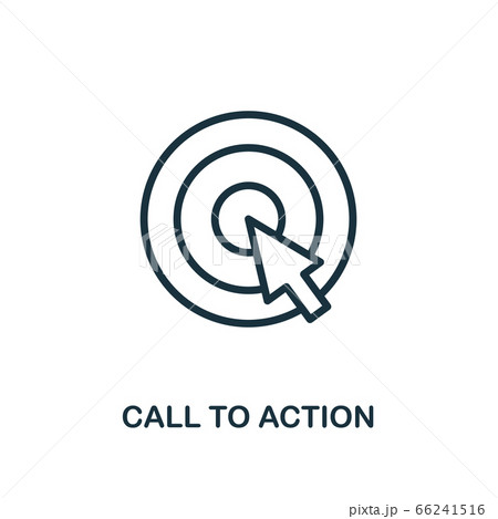 Call To Action icon. Line style simple element from e-commerce icons collection. Pixel perfect simple call to action icon for web design, apps, software, print usage 66241516