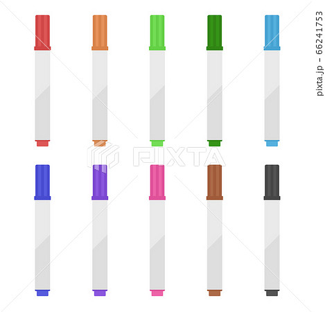 油性マーカーのイラストセット 66241753