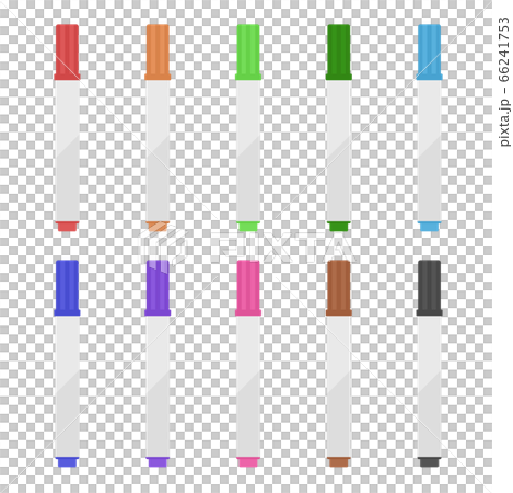 油性マーカーのイラストセット 66241753