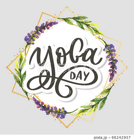 Lettering Yoga. Vector background International Lettering Yoga. Vector background International 66242937