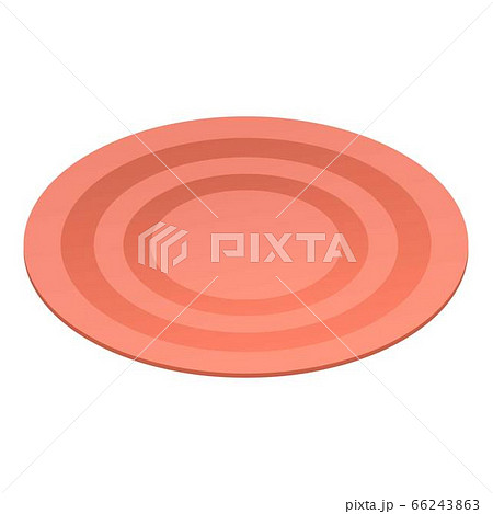 Round carpet icon, isometric style 66243863