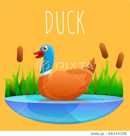 Duck concept background, cartoon style Duck concept background, cartoon style 66244106