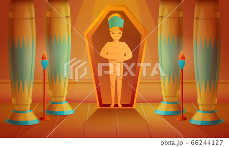 Mummy concept background, cartoon style 66244127