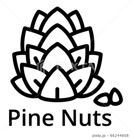 Pine nuts icon, outline style 66244608