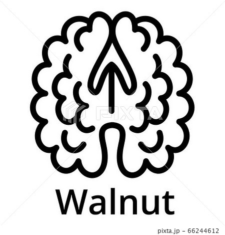 Walnut Icon Outline Styleのイラスト素材