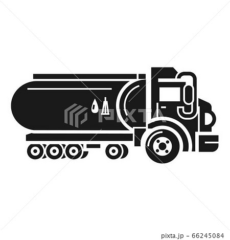 Fuel cistern truck icon, simple style 66245084