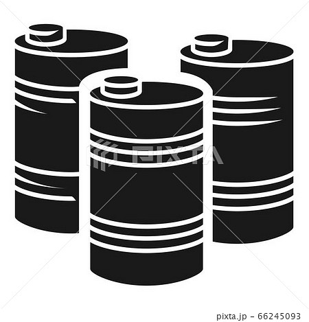 Petrol barrel stack icon, simple style Petrol barrel stack icon, simple style 66245093