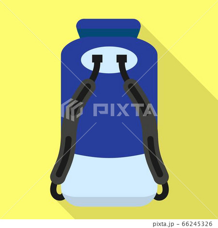 Rafting backpack icon, flat style Rafting backpack icon, flat style 66245326