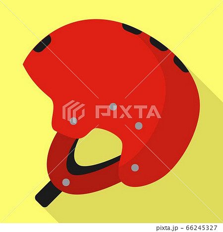 Rafting helmet icon, flat style Rafting helmet icon, flat style 66245327
